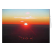 Greeting Card with Sunrise Design