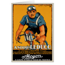 Greeting Card With Vintage Bicycle Poster Print