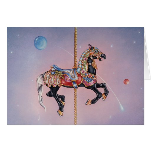 Greeting Cards - Petaluma Carousel Horse 1