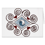 Greeting Cards ying yang swirl design
