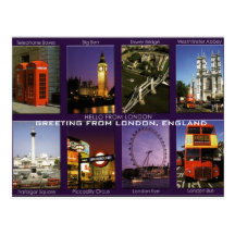 GREETING FROM LONDON, ENGLAND POSTCARD BY MOJISOLA