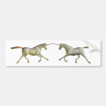 Greeting Unicorns Bumper Sticker