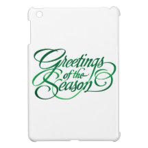 Greetings for the Season - Green iPad Mini Covers