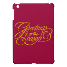 Greetings for the Season - in Yellow/Gold Cover For iPad Mini