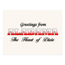 Greetings from Alabama Postcard