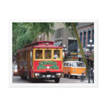 Greetings From B.C Canada/Vancouver Trolley Postcard
