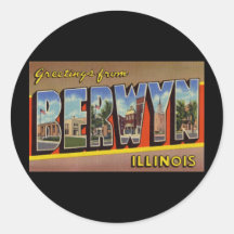 Greetings from Berwyn Illinois Sticker