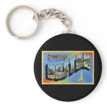 Greetings from Boston Massachusetts Key Chain