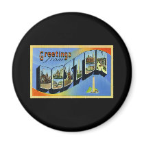 Greetings from Boston Massachusetts Fridge Magnets