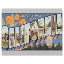 Greetings From California, Vintage Full Color Flyer