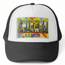 Greetings from Chicago Illinois Trucker Hats