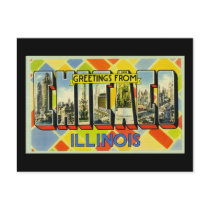 Greetings from Chicago Illinois Postcard