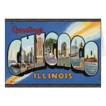 Greetings From Chicago Illinois, Vintage Cards