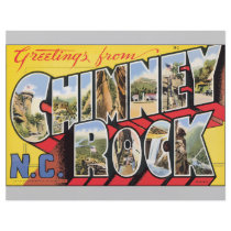 Greetings From Chimney N.C. Rock, Vintage Personalized Flyer