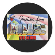 Greetings from Dallas Texas Stickers