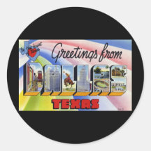 Greetings from Dallas Texas Stickers