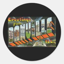 Greetings from Danville Illinois Sticker