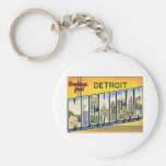 Greetings From Detroit Michigan Key Chains