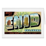 Greetings from Enid, Oklahoma! Greeting Cards
