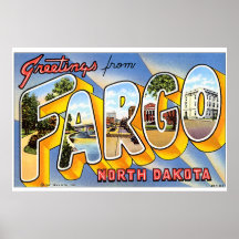 Greetings From Fargo North Dakota Print