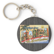 Greetings From Florida "The Land Of Sunshine", Vin Keychains