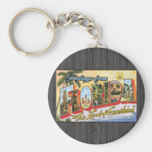Greetings From Florida "The Land Of Sunshine", Vin Keychains