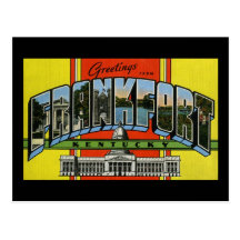 Greetings from Frankfort Kentucky Postcard