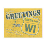 Greetings from Green Bay Wisconsin Postcard