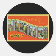 Greetings from Hartford Connecticut Stickers