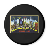 Greetings from Hollywood California Fridge Magnet