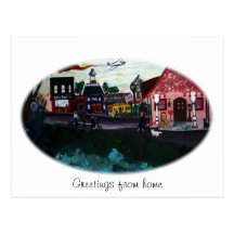 Greetings from home postcards