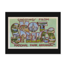Greetings from Hot Springs National Park Arkansas Postcard