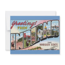 Greetings From Indiana ! Personalized Invite