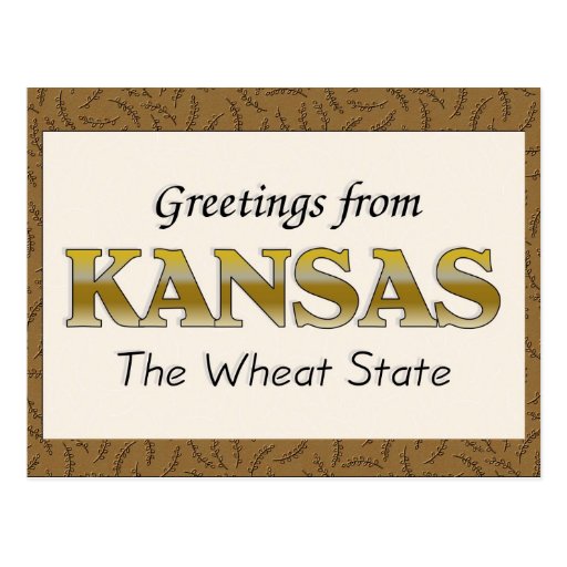 Greetings from Kansas Postcard