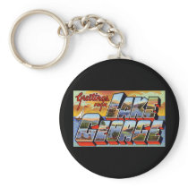 Greetings from Lake George New York Keychain