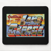 Greetings from Lake George New York Mouse Pads