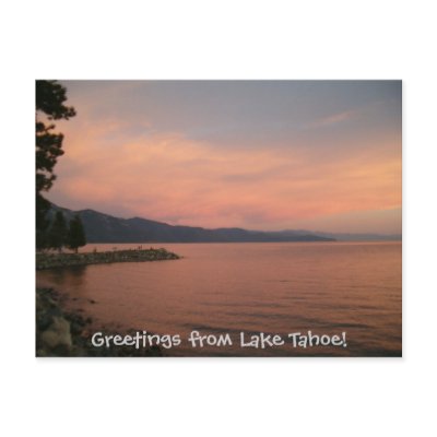 Greetings from Lake Tahoe! Postcards by Snowgirliestudios
