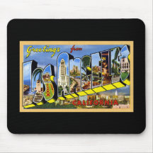 Greetings from Los Angeles California Mouse Pads