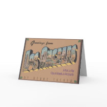 Greetings From Los Angeles, Vintage Greeting Card