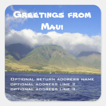Greetings from Maui Return Address Sticker