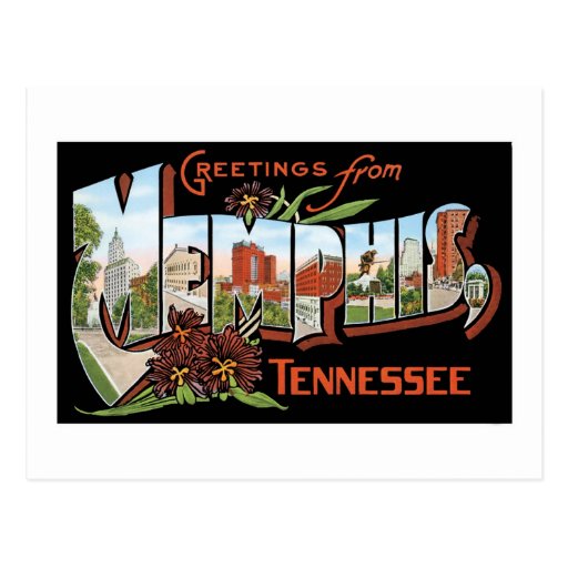 Greetings from Memphis, Tennessee! Retro Post Card