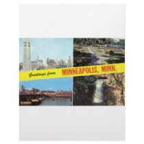 Greetings from Minneapolis 1950s Letterhead Template
