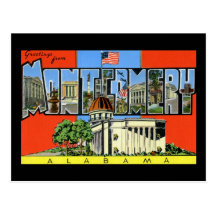 Greetings from Montgomery Alabama Postcards