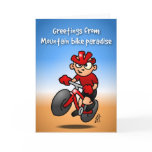 Greetings from Mountain bike paradise Cards