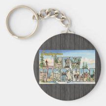 Greetings From New Hampshire, Vintage Key Chain