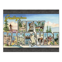 Greetings From New Hampshire, Vintage Post Card