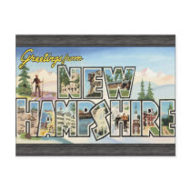 Greetings From New Hampshire, Vintage Post Card