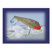 Greetings From New Jersey Fishing Lure Postcards