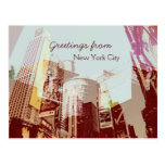 Greetings from New York City collage Postcard