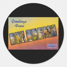 Greetings from Oklahoma Stickers